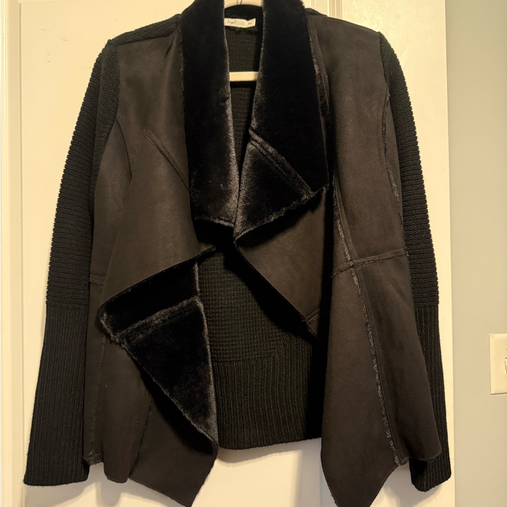 Francesca's Collections Black Teddy Jacket
